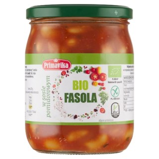 FASOLA W SOSIE POMIDOROWYM BEZGLUTENOWA BIO 440 g - PRIMAVIKA PRIMAVIKA (przetwory i pasty vege)
