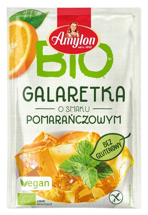 GALARETKA Z AGAREM O SMAKU POMARAŃCZOWYM BEZGLUTENOWA BIO 40 g - AMYLON AMYLON (budynie, galaretki,kisiele,cukry, skrobie