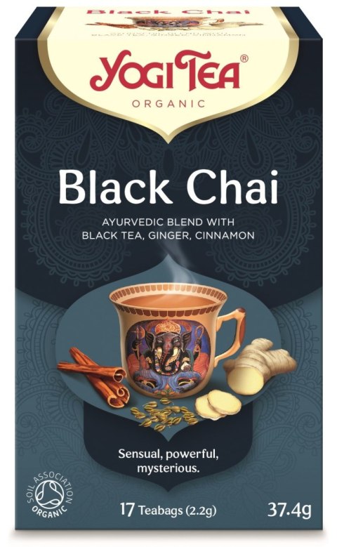 HERBATA CZARNA Z IMBIREM I CYNAMONEM (BLACK CHAI) BIO (17 x 2,2 g) 37,4 g - YOGI TEA YOGI TEA (herbaty i herbatki)