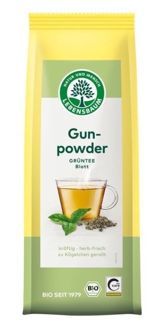HERBATA ZIELONA LIŚCIASTA GUNPOWDER BIO 100 g - LEBENSBAUM LEBENSBAUM (przyprawy, herbaty, kawy)