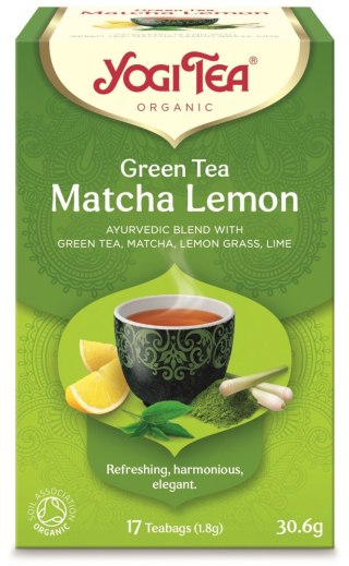 HERBATA ZIELONA Z CYTRYNĄ I MATCHĄ (GREEN TEA MATCHA LEMON) BIO (17 x 1,8 g) 30,6 g - YOGI TEA YOGI TEA (herbaty i herbatki)