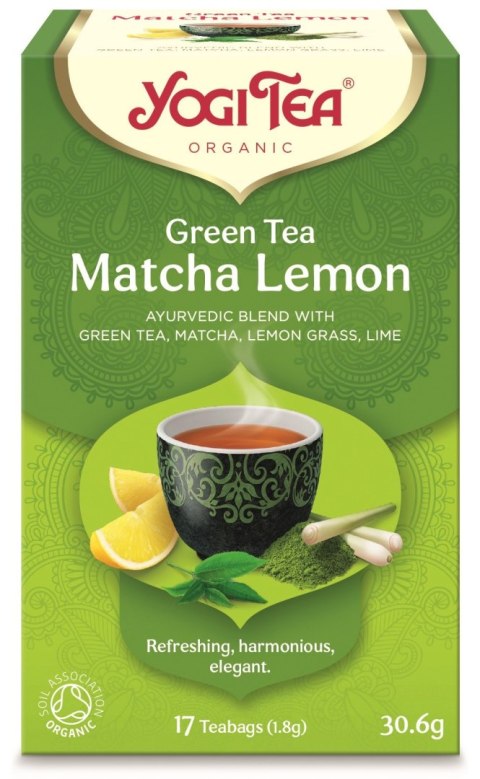 HERBATA ZIELONA Z CYTRYNĄ I MATCHĄ (GREEN TEA MATCHA LEMON) BIO (17 x 1,8 g) 30,6 g - YOGI TEA YOGI TEA (herbaty i herbatki)