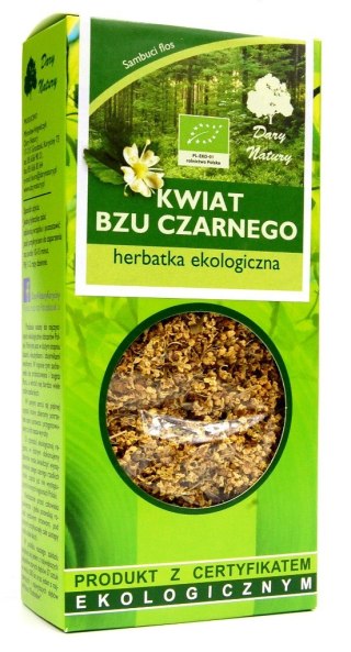 HERBATKA KWIAT CZARNEGO BZU BIO 50 g - DARY NATURY DARY NATURY - herbatki