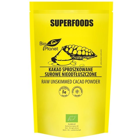 KAKAO SUROWE SPROSZKOWANE BIO 150 g - BIO PLANET SUPERFOODS BIO PLANET - seria SUPERFOODS