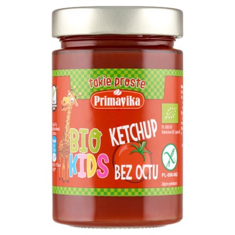 KETCHUP BEZ OCTU DLA DZIECI BEZGLUTENOWY BIO 315 g - PRIMAVIKA (BIO KIDS) PRIMAVIKA (przetwory i pasty vege)