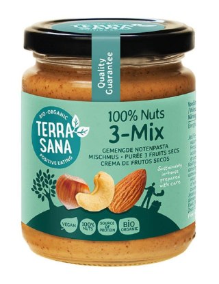 KREM ORZECHOWY MIX (3 ORZECHY) BIO 250 g - TERRASANA TERRASANA (kremy, makarony, sosy sojowe, inne)