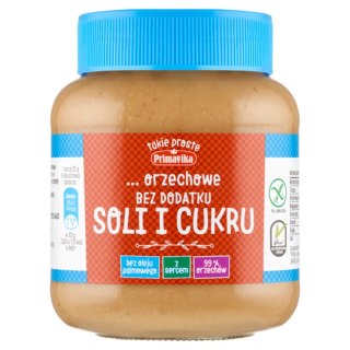 KREM Z ORZESZKÓW ZIEMNYCH PRAŻONYCH BEZ DODATKU SOLI I CUKRU BEZGLUTENOWY 350 g - PRIMAVIKA PRIMAVIKA (przetwory i pasty vege)