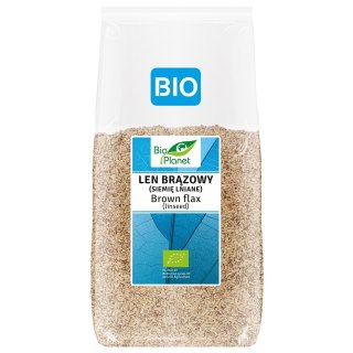 LEN BRĄZOWY (SIEMIĘ LNIANE) BIO 400 g - BIO PLANET BIO PLANET - seria NIEBIESKA (ryże, kasze, ziarna)