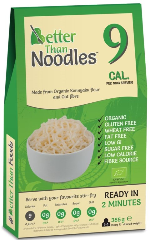 MAKARON (KONJAC) NOODLE BEZGLUTENOWY BIO 385 g (300 g) - BETTER THAN FOODS BETTER THAN FOODS (makarony konjac)