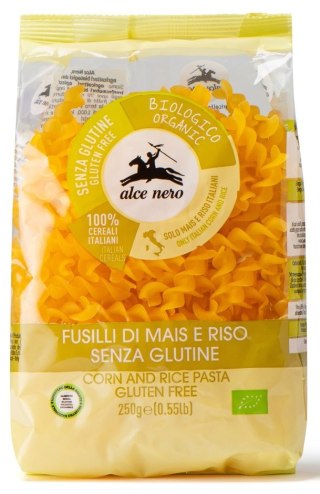 MAKARON (KUKURYDZIANO - RYŻOWY) ŚWIDERKI BEZGLUTENOWY BIO 250 g - ALCE NERO ALCE NERO (włoskie produkty)