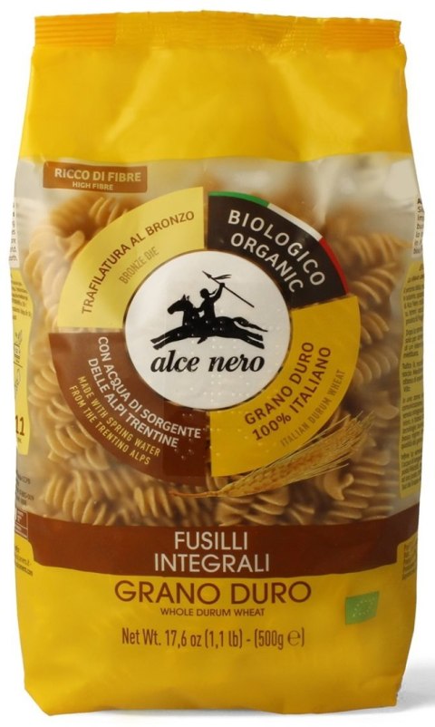 MAKARON (SEMOLINOWY RAZOWY) ŚWIDERKI BIO 500 g - ALCE NERO ALCE NERO (włoskie produkty)