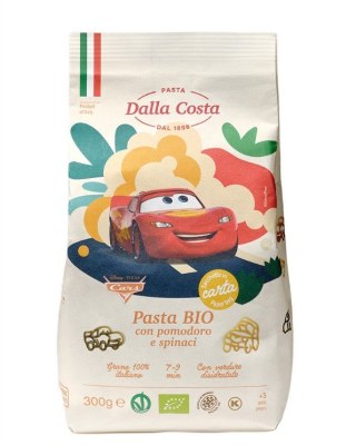 MAKARON (SEMOLINOWY TRÓJKOLOROWY) DISNEY AUTA BIO 300 g - DALLA COSTA DALLA COSTA (makarony)
