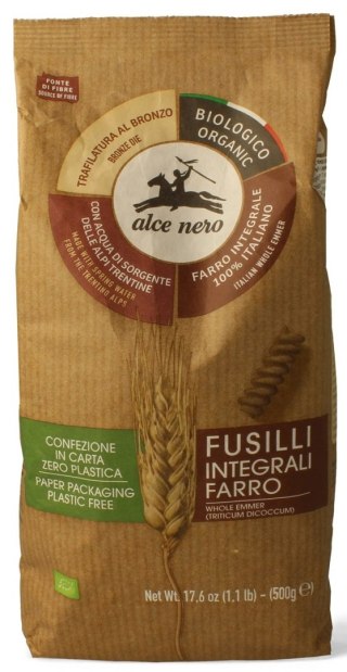 MAKARON (Z PŁASKURKI RAZOWY) ŚWIDERKI BIO 500 g - ALCE NERO ALCE NERO (włoskie produkty)