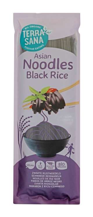 MAKARON (Z RYŻU CZARNEGO I RYŻU BRĄZOWEGO) NOODLE SPAGHETTI BEZGLUTENOWY BIO 250 g - TERRASANA TERRASANA (kremy, makarony, sosy sojowe, inne)