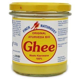 MASŁO KLAROWANE GHEE BIO 220 g (242 ml) - FINCK AYURVEDA GHEE (masło klarowane)