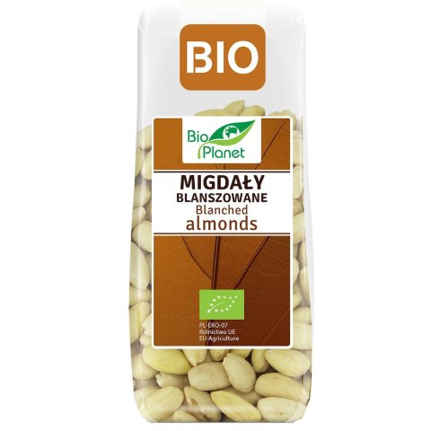 MIGDAŁY BLANSZOWANE BIO 100 g - BIO PLANET BIO PLANET - seria BRĄZOWA (orzechy i pestki)