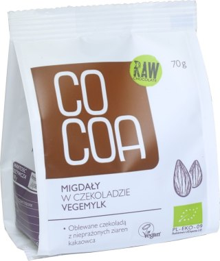 MIGDAŁY W CZEKOLADZIE VEGEMYLK BIO 70 g - COCOA COCOA (czekolady i bakalie w surowej czekoladzie)