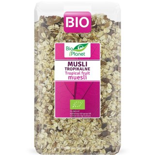 MUSLI TROPIKALNE BIO 600 g - BIO PLANET BIO PLANET - seria RÓŻOWA (płatki, otręby, musli)
