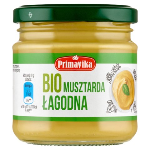 MUSZTARDA ŁAGODNA BIO 170 g - PRIMAVIKA PRIMAVIKA (przetwory i pasty vege)