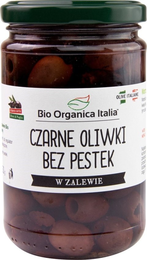 OLIWKI CZARNE BEZ PESTEK W ZALEWIE BIO 280 g (150 g) (SŁOIK) - BIO ORGANICA ITALIA BIO ORGANICA ITALIA (przetwory warzywne)