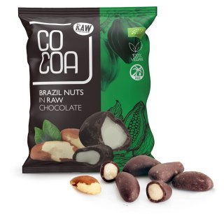 ORZECHY BRAZYLIJSKIE W CZEKOLADZIE SUROWEJ BIO 70 g - COCOA COCOA (czekolady i bakalie w surowej czekoladzie)