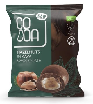 ORZECHY LASKOWE W CZEKOLADZIE SUROWEJ BIO 70 g - COCOA COCOA (czekolady i bakalie w surowej czekoladzie)