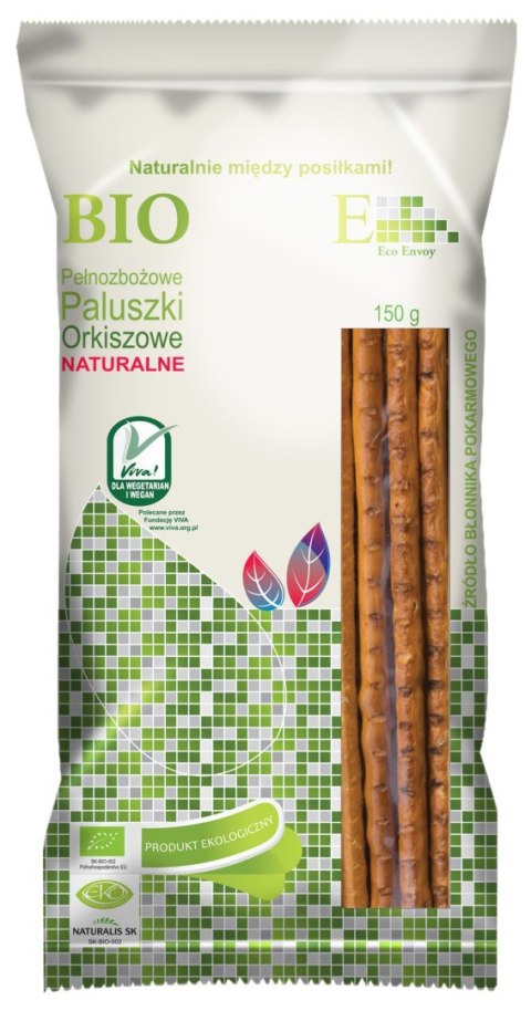 PALUSZKI ORKISZOWE PEŁNOZIARNISTE NATURALNE BIO 150 g - ENVOY ENVOY (paluszki)