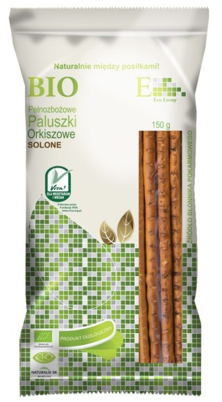 PALUSZKI ORKISZOWE PEŁNOZIARNISTE SOLONE BIO 150 g - ENVOY ENVOY (paluszki)