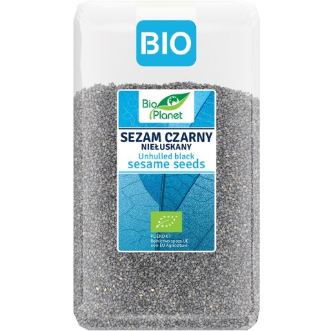 SEZAM CZARNY NIEŁUSKANY BIO 1 kg - BIO PLANET BIO PLANET - seria NIEBIESKA (ryże, kasze, ziarna)