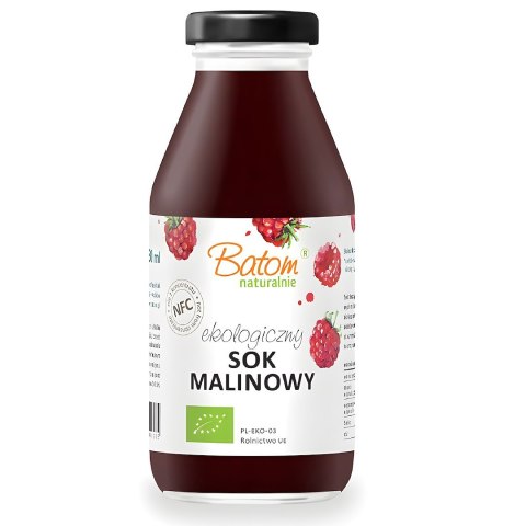 SOK MALINOWY NFC BIO 330 ml - BATOM BATOM (oleje, soki, sole kąpielowe)