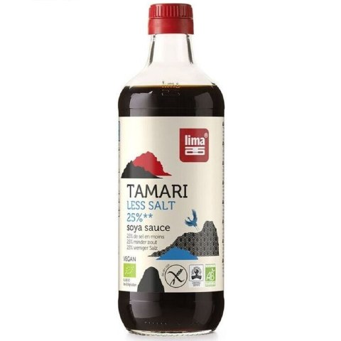 SOS SOJOWY TAMARI 25 % MNIEJ SOLI BEZGLUTENOWY BIO 500 ml - LIMA LIMA (sosy sojowe, kawy zbożowe)