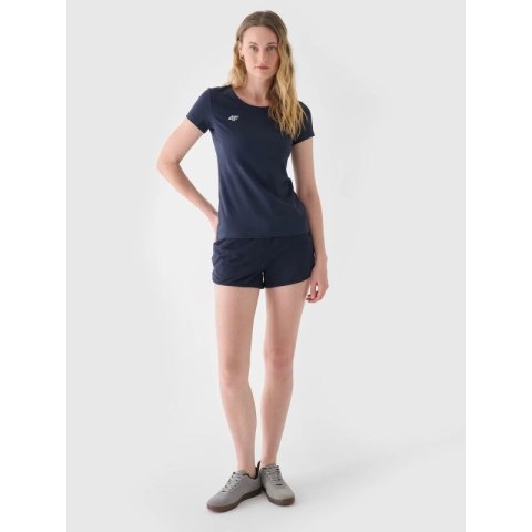 T-shirt slim gładki damski 4F NOSH4TSD001B-31S