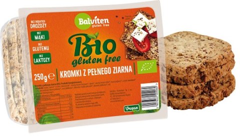 CHLEB Z PEŁNEGO ZIARNA KROJONY BEZGLUTENOWY BIO 250 g - BALVITEN BALVITEN (chleby, mieszanki do wypieku)