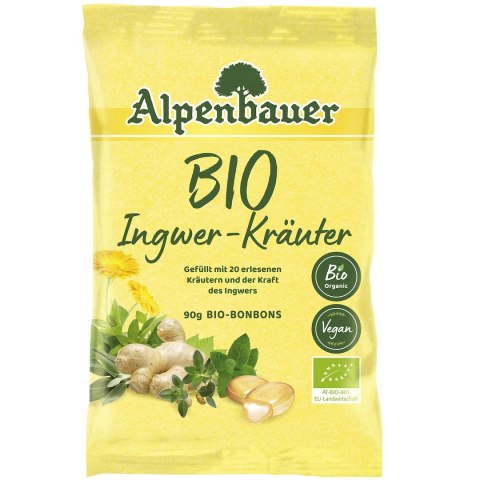 CUKIERKI Z NADZIENIEM O SMAKU IMBIROWO - ZIOŁOWYM BIO 90 g - ALPENBAUER ALPENBAUER (cukierki)