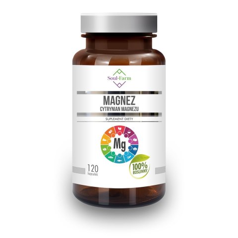 CYTRYNIAN MAGNEZU (650 mg) 120 KAPSUŁEK - SOUL FARM SOUL FARM (witaminy i ekstrakty)