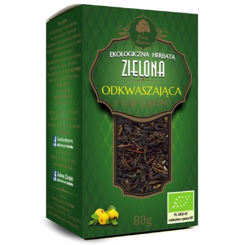 HERBATA ZIELONA LIŚCIASTA ODKWASZAJĄCA BIO 80 g - DARY NATURY DARY NATURY - herbatki