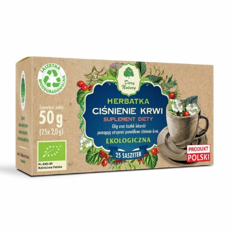 HERBATKA CIŚNIENIE KRWI BIO (25 x 2 g) 50 g - DARY NATURY DARY NATURY - herbatki