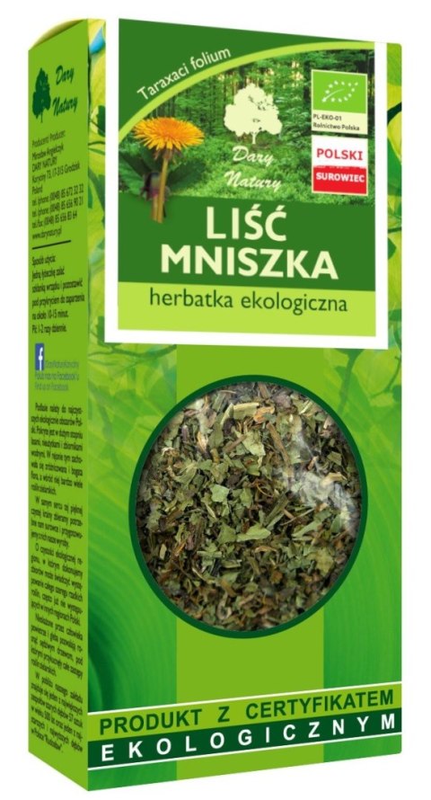 HERBATKA LIŚĆ MNISZKA BIO 25 g - DARY NATURY DARY NATURY - herbatki