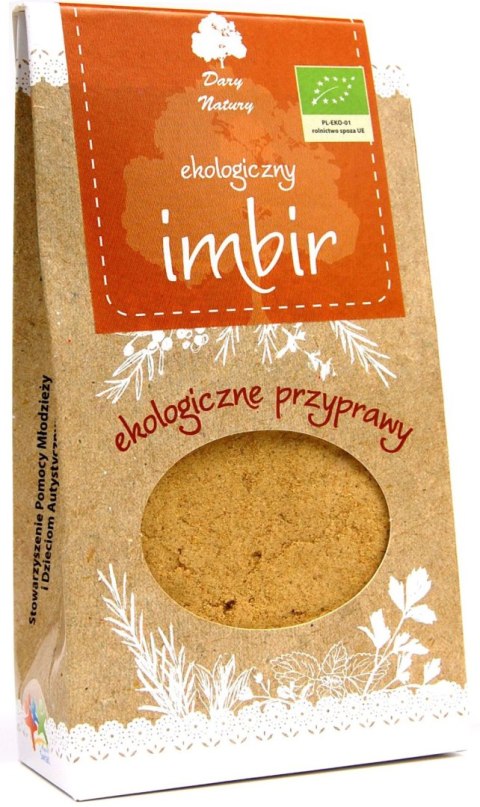 IMBIR MIELONY BIO 60 g - DARY NATURY DARY NATURY - przyprawy i zioła