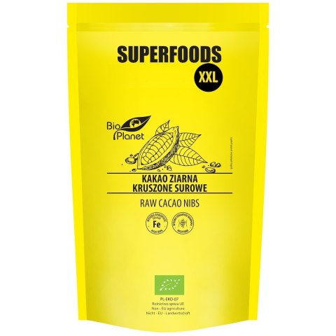 KAKAO ZIARNA KRUSZONE SUROWE BIO 600 g - BIO PLANET SUPERFOODS BIO PLANET - seria SUPERFOODS