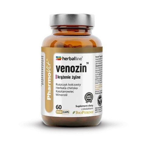 KAPSUŁKI NA KRĄŻENIE ŻYLNE (VENOZIN) BEZGLUTENOWE 60 szt. - PHARMOVIT (HERBALLINE) PHARMOVIT (suplementy diety)