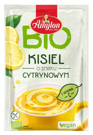 KISIEL INSTANT O SMAKU CYTRYNOWYM BEZGLUTENOWY BIO 30 g - AMYLON AMYLON (budynie, galaretki,kisiele,cukry, skrobie