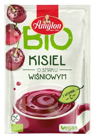 KISIEL INSTANT O SMAKU WIŚNIOWYM BEZGLUTENOWY BIO 30 g - AMYLON AMYLON (budynie, galaretki,kisiele,cukry, skrobie