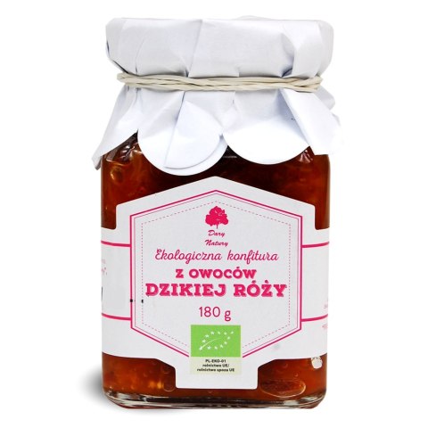 KONFITURA Z OWOCÓW DZIKIEJ RÓŻY BIO 180 g - DARY NATURY DARY NATURY - inne