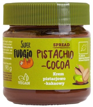 KREM PISTACJOWO - KAKAOWY BEZGLUTENOWY BIO 190 g - ME GUSTO (SUPER FUDGIO) ME GUSTO (krówki wegańskie, czekolady, wafelki)
