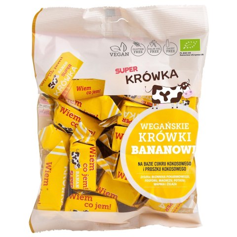 KRÓWKI BANANOWE BEZMLECZNE BEZGLUTENOWE BIO 150 g - ME GUSTO (SUPER KRÓWKA) ME GUSTO (krówki wegańskie, czekolady, wafelki)
