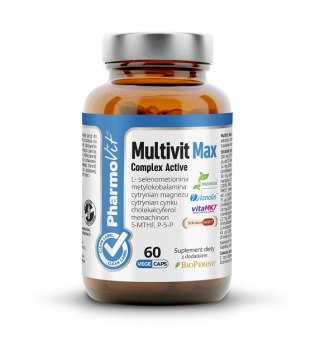 MULTIWITAMINA (MULTIVIT MAX COMPLEX ACTIVE) BEZGLUTENOWE 60 KAPSUŁEK - PHARMOVIT (CLEAN LABEL) PHARMOVIT (suplementy diety)