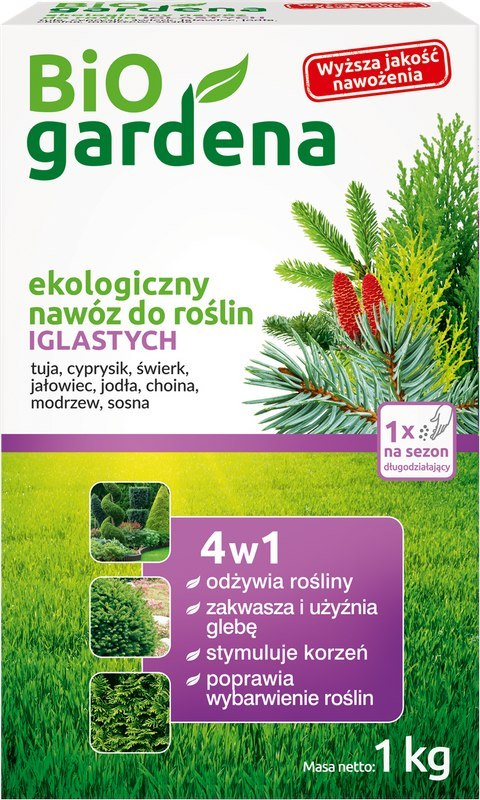 NAWÓZ DO ROŚLIN IGLASTYCH ECO 1 kg - BIOGARDENA BIOGARDENA (nawozy)