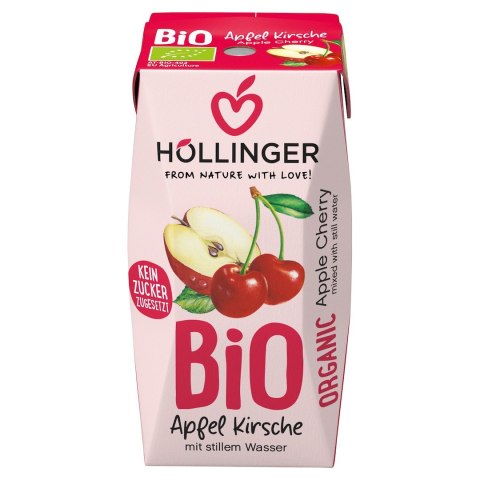 NEKTAR JABŁKOWO - WIŚNIOWY BEZ DODATKU CUKRÓW BIO 200 ml - HOLLINGER HOLLINGER (soki, nektary, napoje, syropy)
