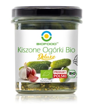 OGÓRKI KISZONE DELUXE BIO 320 g (230 g) - BIOFOOD BIOFOOD (soki, przetwory, octy, olej kokosowy)